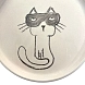 Тарелка ручной работы Правильная посуда «Котик в очках», керамика, превью фото 2