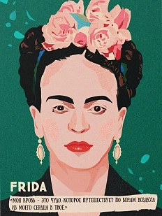 Открытка «Моя кровь - это чудо, которое путешествует по венам воздуха из моего сердца в твоё. Фрида Кало»