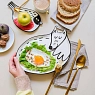 Фигурная тарелка ручной работы ЮЛЬНИКА (JULNIKA) «Безмятежный лис», полуфарфор, 25 см, превью фото 2