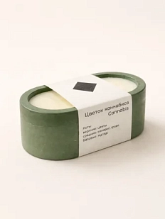 Интeрьерная свеча «Цветок каннабиса», соевый воск, маленькая