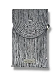 Сумка для телефона с клапаном, серая