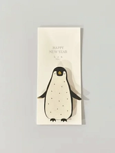 Бирка для подарка ВОЕ «Пингвин», на прищепке, 4 см