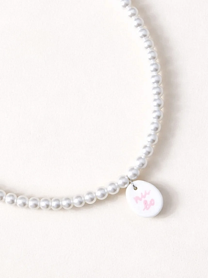 Чокер ручной работы Радость Рядом с подвеской «Пиво», полимерная глина, бисер, розовый, фото 1.