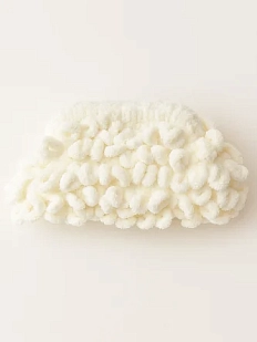 Косметичка вязаная ручной работы, молочная