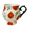 Кружка ручной работы на ножке Чашки и поцелуи «Гранаты», полуфарфор, 250 мл, превью фото 1