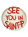 Тарелка ручной работы «See you in Saint-P», керамика, 18 см, превью фото 1