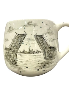 Кружка ручной работы Верба керамика «В марте и мае...», круглая, керамика, 250 мл