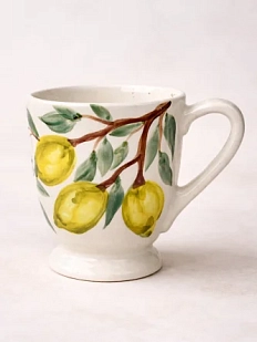 Кружка ручной работы Верба керамика классика «Лимоны», керамика, 250 мл