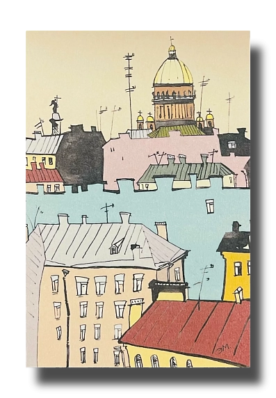 Открытка «Крыши Петербурга №2», Elizabeth Madar, фото 1.