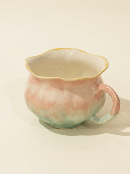 Кружка ручной работы Быкова керамика «Цветок», 300 мл, фото 2.