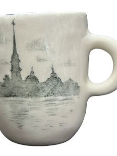 Кружка ручной работы «В этом городе живёт...», керамика, 350 мл