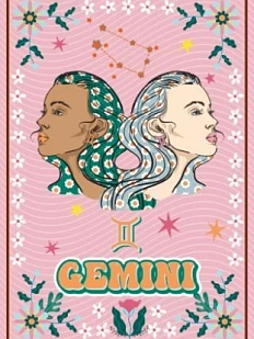 3D Стикер на телефон со знаком зодиака «Близнецы», объёмный