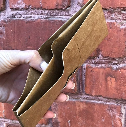 Кошелек Ranzel Bags «Origami Kraft», крафт, тайвек, бежевая, фото 7.