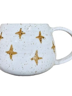 Кружка ручной работы Ловетанн керамика «Звёздочки», керамика, 400 мл, круглая