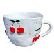 Кружка ручной работы с объёмными вишнями, полуфарфор, 400 мл, превью фото 2