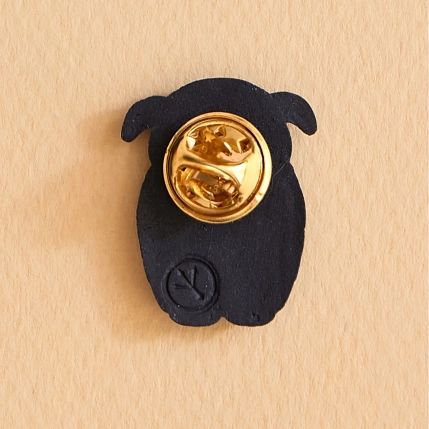 Брошь ручной работы Фарфор Булыгина «Сова», чёрно-серебристая, фото 5.