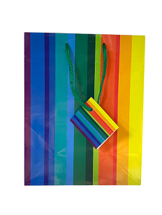 Пакет подарочный «Радужные полосы»