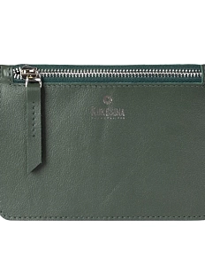 Дорожный кошелек ручной работы, Kokosina bags, натуральная кожа, зелёный