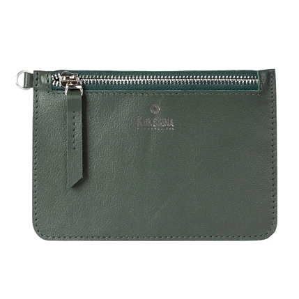 Дорожный кошелек ручной работы, Kokosina bags, натуральная кожа, зелёный, фото 1.