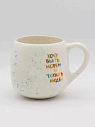 Кружка ручной работы РУКИ В ГЛИНЕ «Хочу быть морем и топить людей», керамика, 400 мл, мятая, превью фото 1
