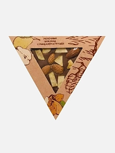 Шоколад молочный с миндалем и грушей