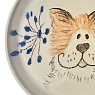 Тарелка ручной работы Правильная посуда «Пёсик в цветах», керамика, 15 см, превью фото 3