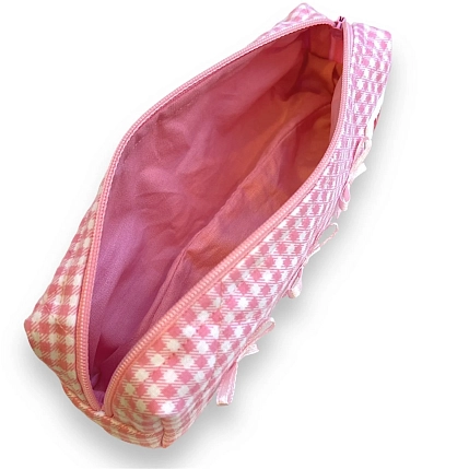 Пенал ручной работы в клетку АМИ (Ami lé sac), розовый, фото 3.