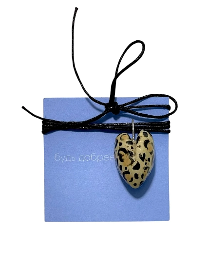 Подвеска ручной работы Бережно «‎Лео»‎‎, керамика, 30 мм, фото 1.