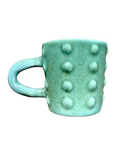 Кружка ручной работы «В пупырку», зелёная, керамика, 150 мл