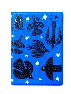 Картхолдер Валя Карнавалова «Чёрные птицы», синий, ПВХ