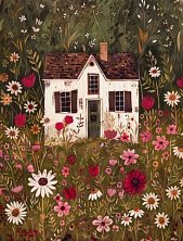 Картхолдер двойной, «Домик в цветах», экокожа