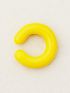 Кафф глянцевый, стекло, жёлтый