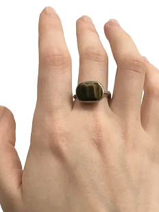 Кольцо ручной работы «Тигровый глаз»