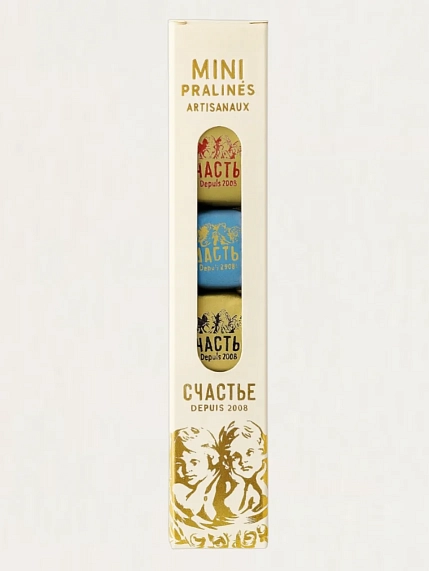 Мини-пралине Счастье в горьком шоколаде, 6 шт, фото 1.