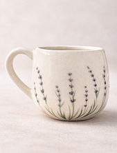 Кружка ручной работы Верба керамика «Лаванда», круглая, керамика, 250 мл