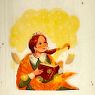 Кружка ручной работы «Девушка с книгой», белая в точку, фарфор, 300 мл, превью фото 3