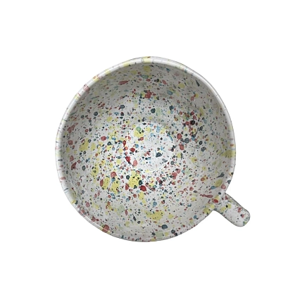 Кружка ручной работы с личиком, разноцветная, керамика, 300 мл, фото 2.