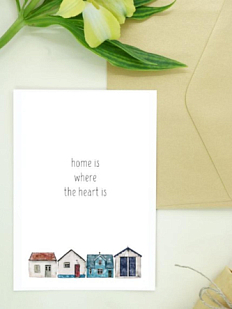Открытка DARI DARI «Home is where the heart is», белая