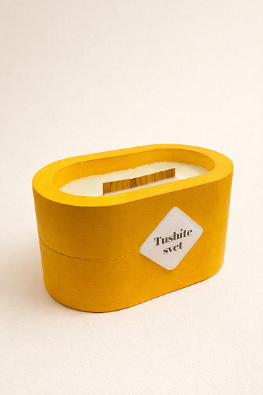 Интeрьерная свеча «Печёное яблоко», соевый воск, большая, фото 2.