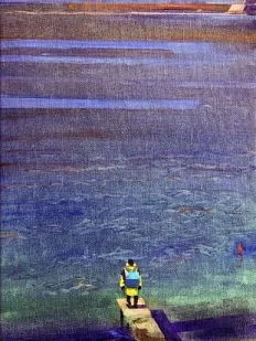 Картхолдер двойной Василий Аникин «На пирсе», экокожа,