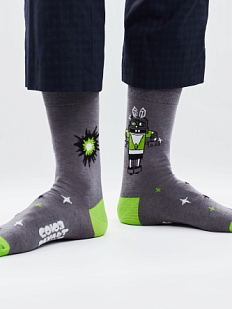 Носки «Робозаяц», р-р 42-46, серые