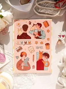 Стикерпак Лавкот «Мальчики и кошки», А6