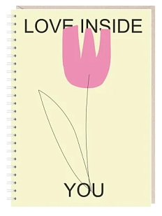 Блокнот на пружине Mitrozhe «Love inside you», А5, 50 листов, салатовый