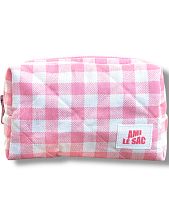 Косметичка ручной работы АМИ (Ami lé sac) «Bebesss», розовая клетка