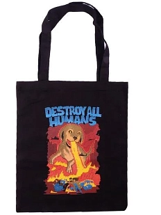 Сумка шоппер Barking Store «Догзилла», чёрный