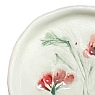 Блюдце для украшений ручной работы Чашки и поцелуи «Красные цветочки», полуфарфор, 7 см, превью фото 3