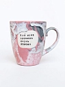 Кружка ручной работы Тата вытворяет/NF ceramics «Х*й меня сломишь, жизнь хороша», розовая, керамика, 400 мл, превью фото 1