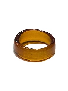 Кольцо Керко стеклянное желто-коричневое