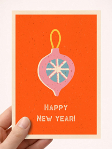 Открытка DARI DARI ретро на Новый год «Happy New Year», А6