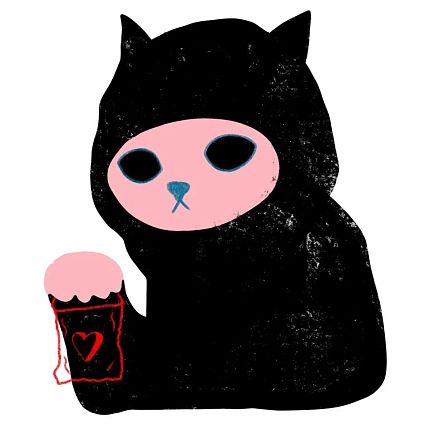 3D Стикер на телефон Pablo Radini «Кот с зиплоком», объёмный, фото 1.